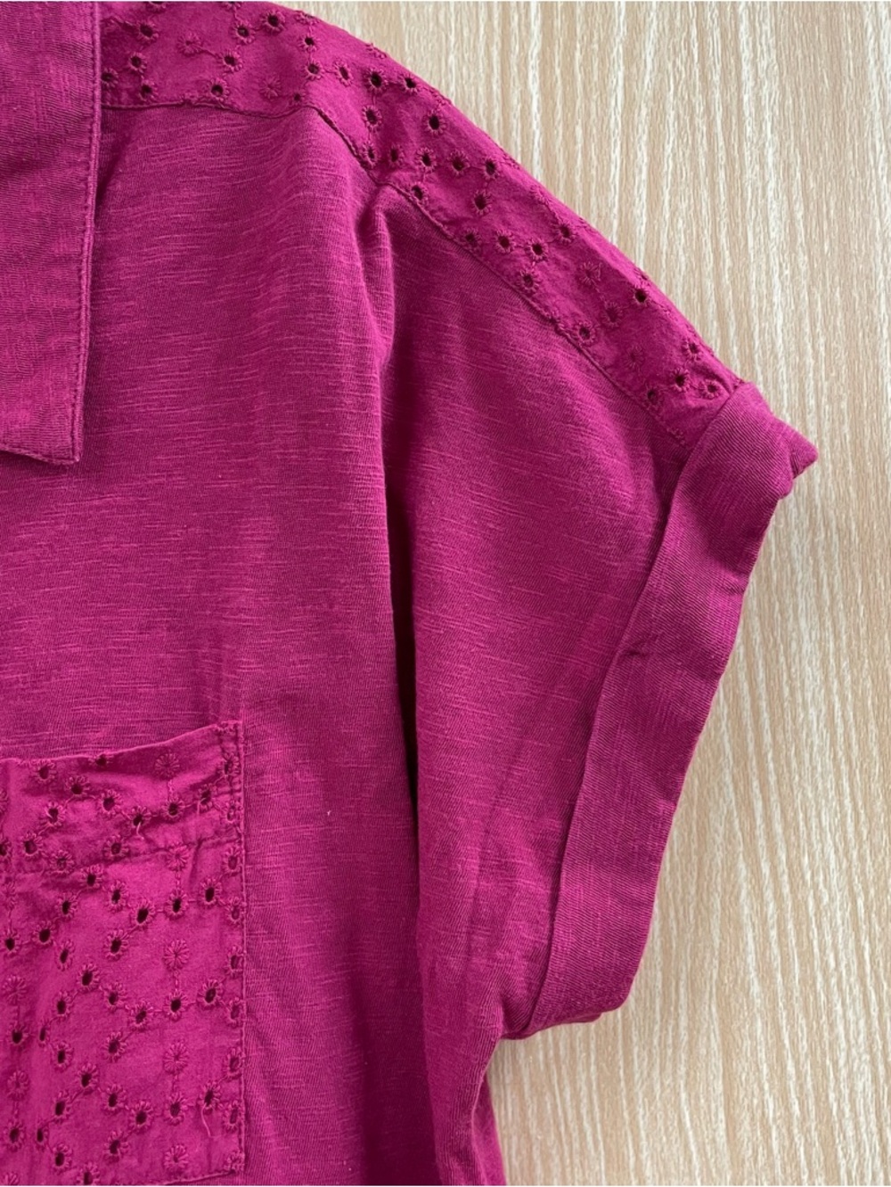 Fat Face Purple eyelet top size 8 - Picture 4 of 8